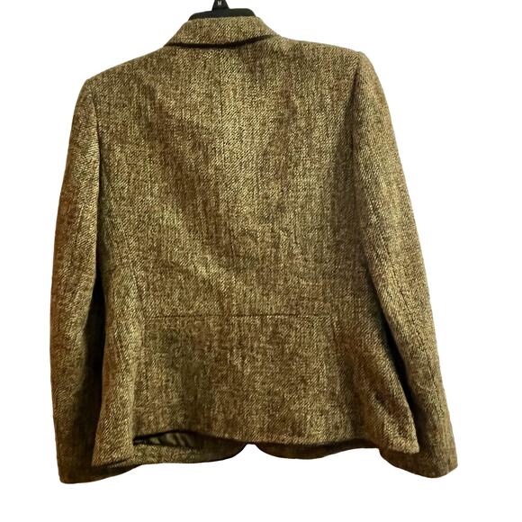 TALBOTS VINTAGE Italian fabric tweed blazer 8 career mature academia professor - Picture 7 of 9